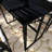 5-Piece Outdoor Iron Dining Set With Acacia Wood Armrests And Cushion-473920098