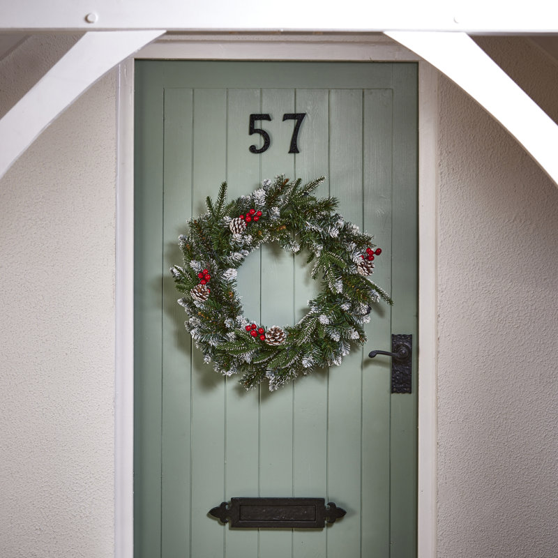 Faux Lighted 50cm Wreath