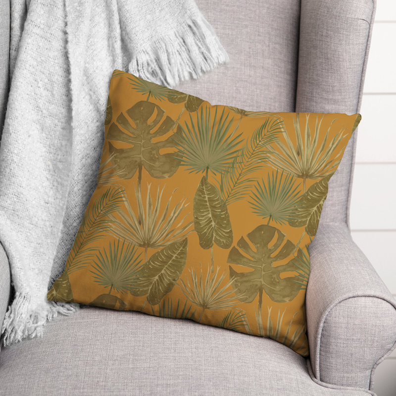 Coussin Floral, Jaune