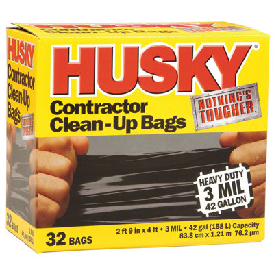 Polyethylene Plastic Trash Bags - 32 Count