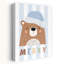 Merry Christmas Bear Whimsical Contemporary Bear Winter Wall Art Print by Mathieu - Wrapped Canvas Print-780928415