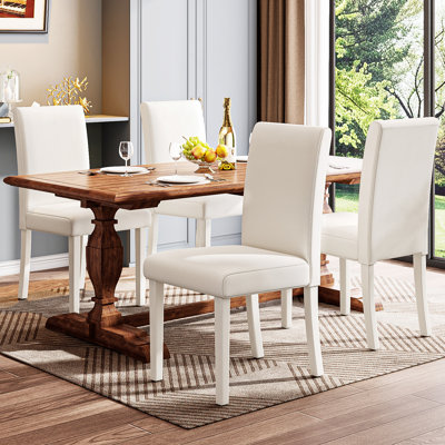 Velvet Upholstered Dining Chairs Set , Tufted Stylish Side Chairs, Diner Chairs With Solid Wood Legs For Kitchen, Luxury Modern Style For Living Room by Ebern Designs