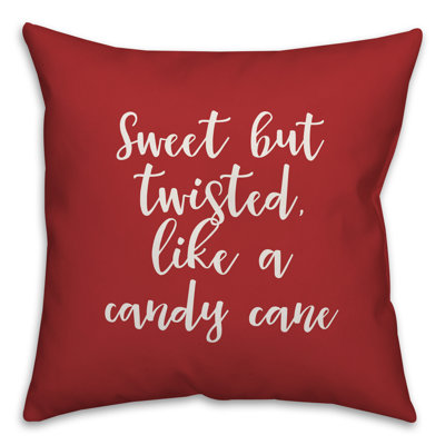 Coussin Sweet But Tw torsed Like a Candy Cane