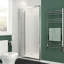Fallinerlea 22860mm - W x 4699mm H Hinged Framed Shower Door with Clear Glass-1024252105