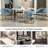 Modern 22" Seat Wide Metal Frame Chenille Upholstered Armchair Dining Chair (Blue)-539427122