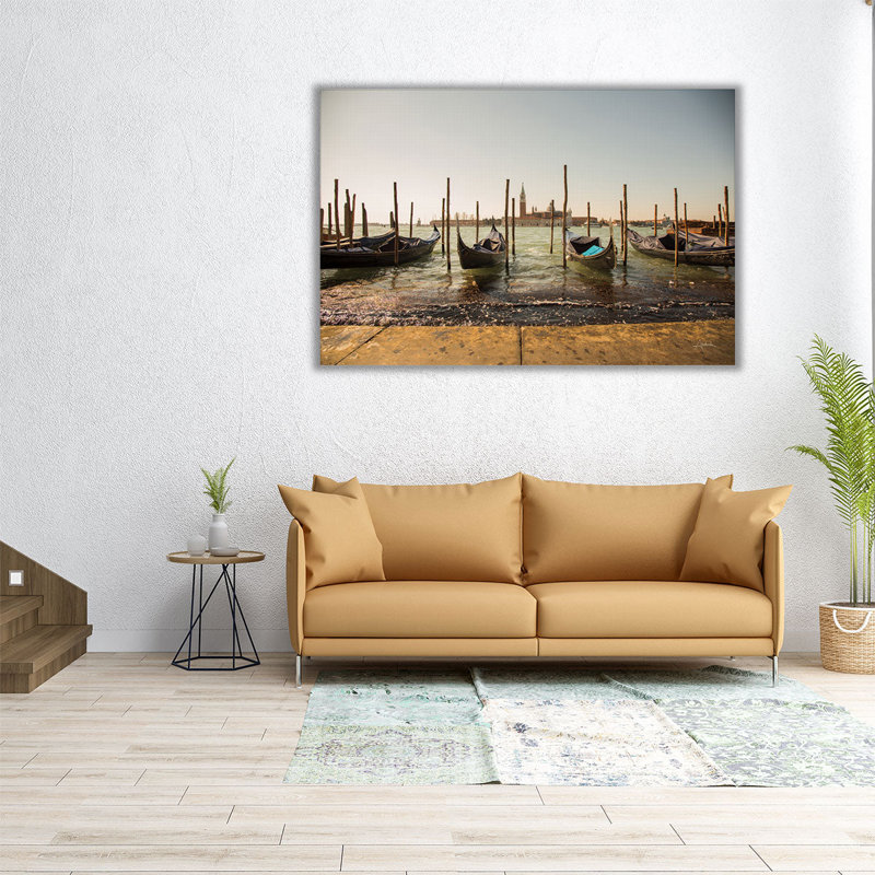 «Venice Gondolas», reproduction d'art sur toile, H 20 po x l 30 po