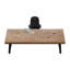 Ensemble de bureau et de chaise rectangulaire en bois massif de style industriel, bureau d'ordinateur moderne en bois massif jumelé à un fauteuil de direction noir en cuir synthétique