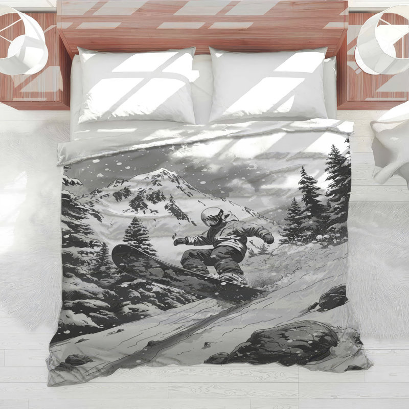 Édredon de planche à neige de sport moderne, Très grand lit