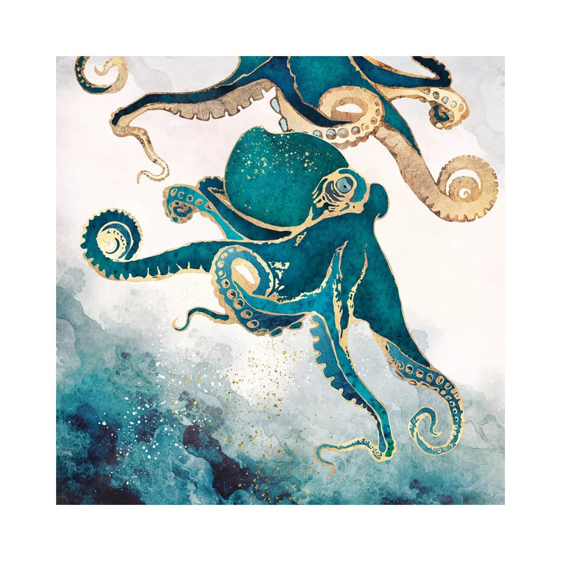 " Underwater Dream V ", 18" H x 18" W x 1.5" D, Wrapped Canvas