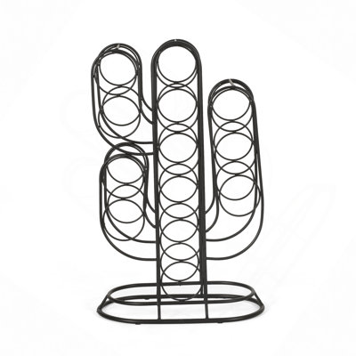 Wine Rack,13-Bottle Wine Rack With Chic Cactus Design, Modern Industrial by 17 Stories