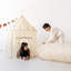 3 Sprouts - Tunnel de jeu en tissu recyclé pour enfants - Beige