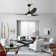 52" 3 - Blade Smart Ceiling Fan with 3CCT Dimmable LED Lights and Remote Control, Compatible with Alexa/Google