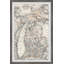 Railroad Map of Michigan - cadre photo-599422361