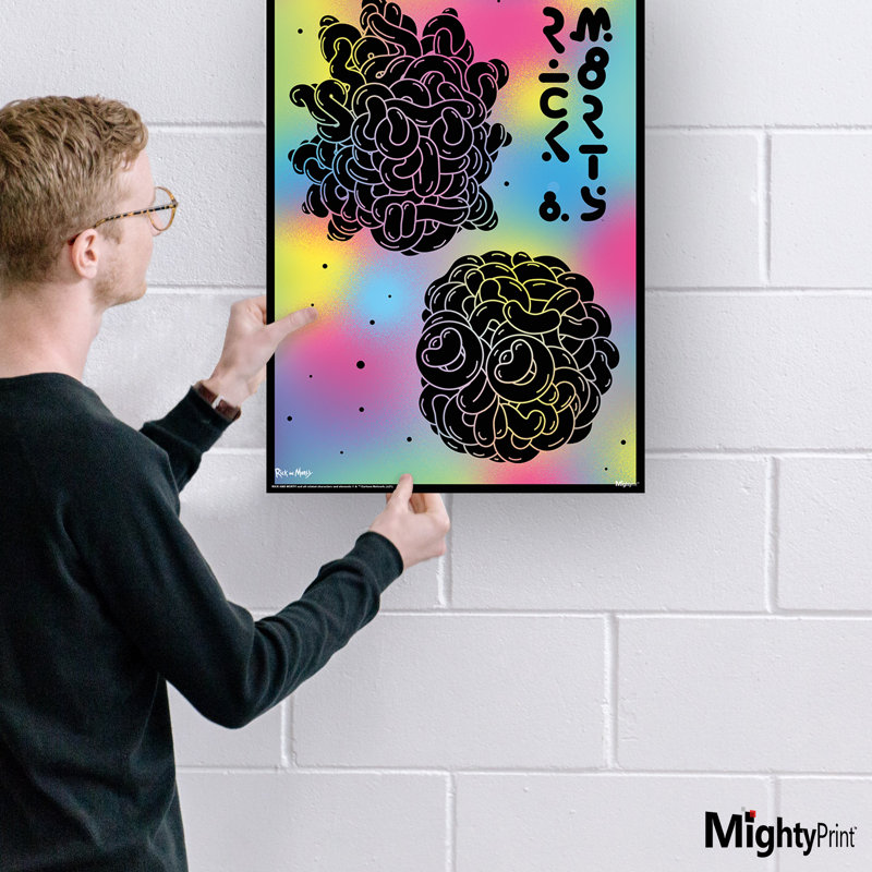 Rick et Morty (couleurs abstraites), art mural