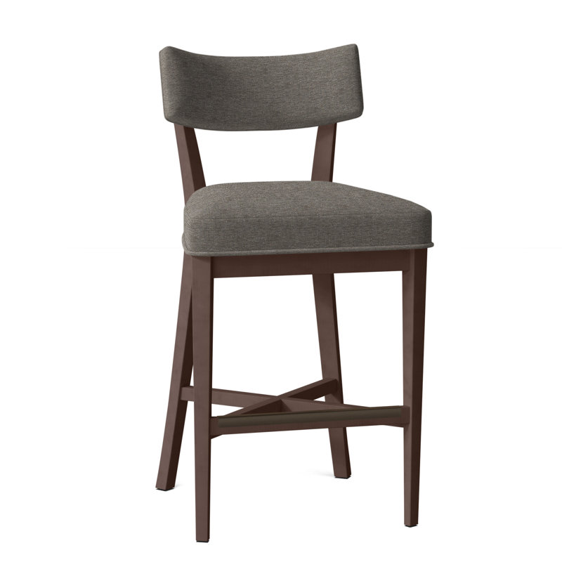 Juliet Upholstered Stool with Solid Wood Frame, Tobacco, Perigold Ishi Chai, Bar Stool (29.5" Seat Height)