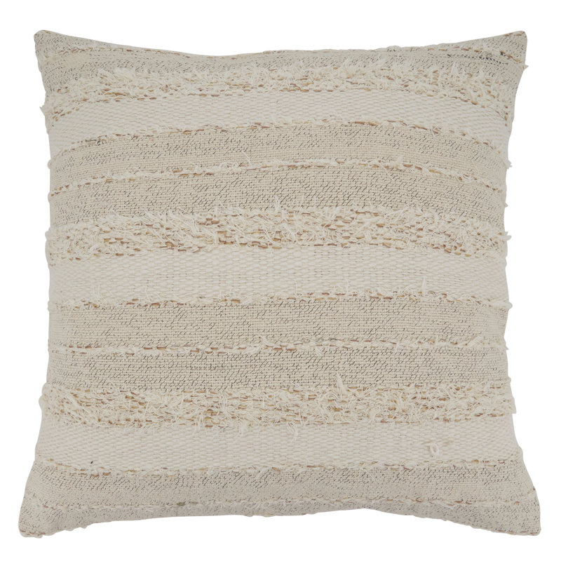 Amorette Collection Appliqued Cotton Throw Pillow, Feathers
