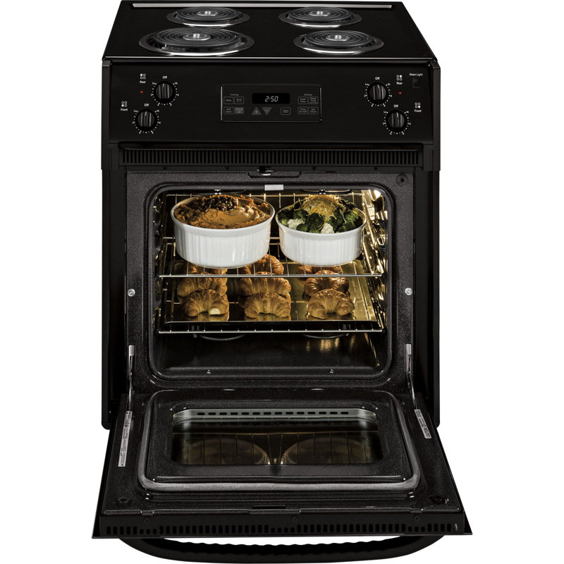 27" 3 cu. ft Drop-In Electric Range, Black