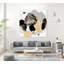 «Black and Grey Blobs», peinture sur toile sans cadre-2077011810