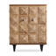  Buffet décoratif rustique en bois sculpté géométrique
