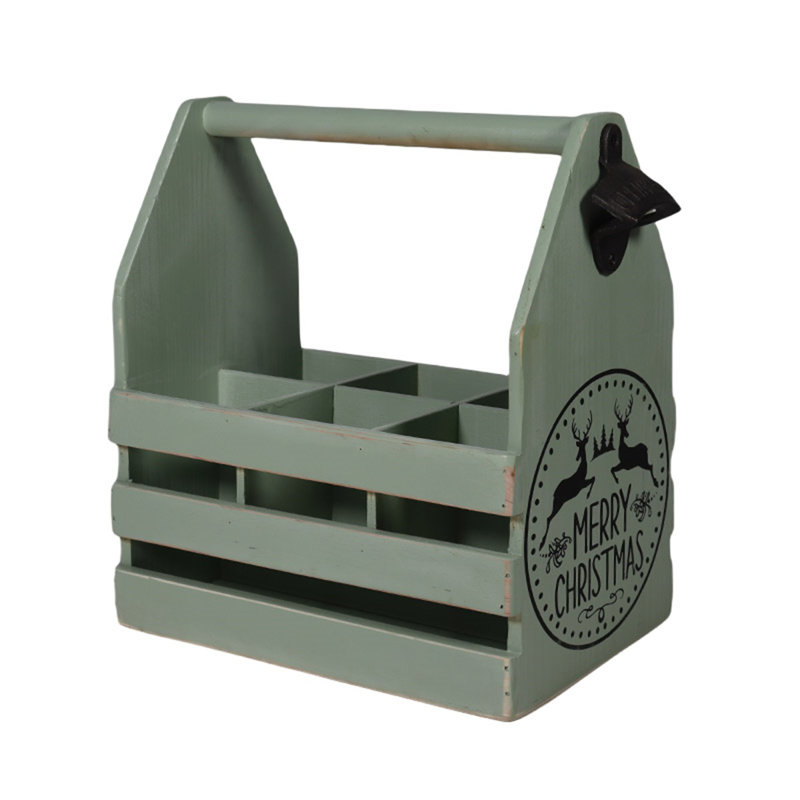 Anjelica 6 Bottle Tabletop Wine Bottle Rack, Green