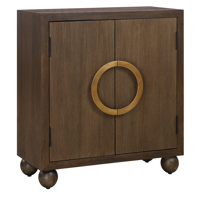 Victoriano 2 Door Oak Wood Cabinet
