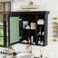 Armoire de salle de bain murale moderne avec tablettes ouvertes
