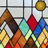 Zayne 10"H Beyond the Mountain Tops Multicolored Window Panel