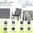 Outdoor Glider Chair With Coffee Table - Gray, 2 Comfortable Rocking Chairs Breathable Mesh For Backyard And Porch Sling Fabric Garden