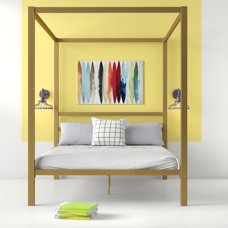 Mifflinville Canopy Bed, Gold, King
