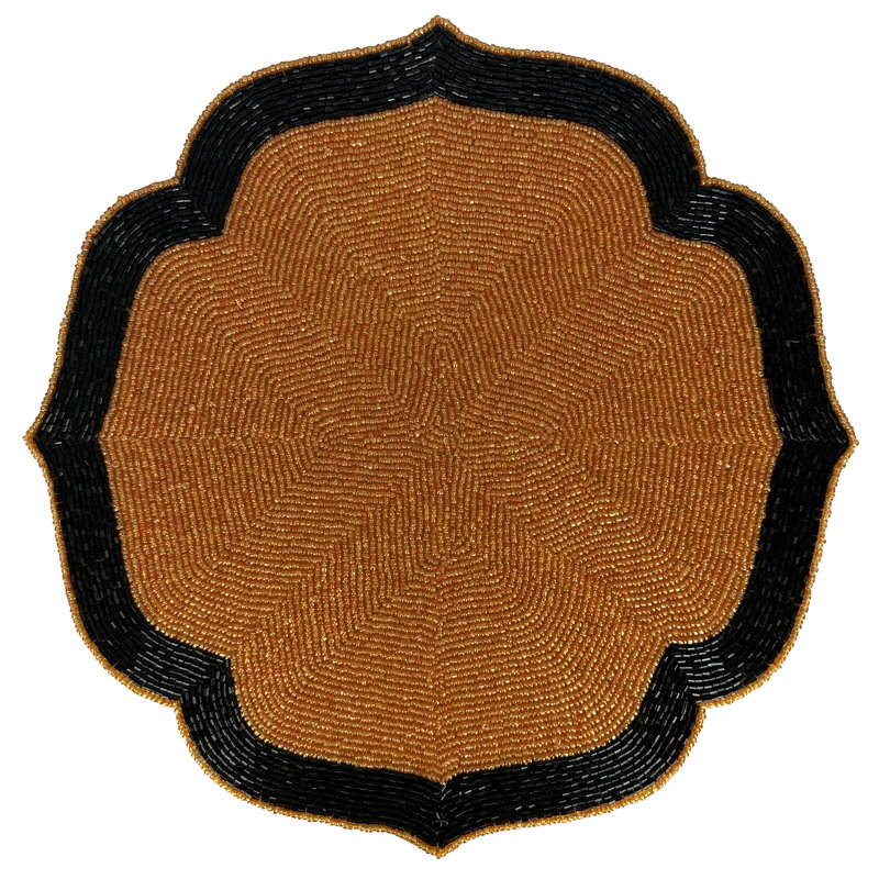 Ensemble de napperons de perles rondes faites à la main Dec-15 de 8 à 14 pouces pour table de salle à manger et décoration de Noël