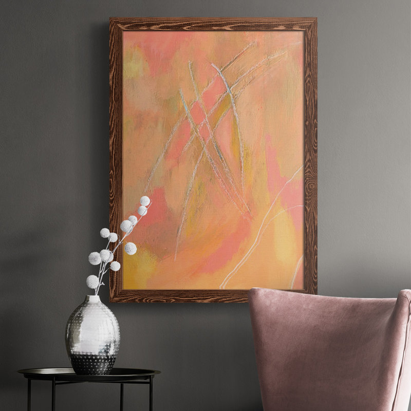 «Peach Bliss IV», reproduction d'art sur toile simple, Érable, H 43,5 po x l 31,5 po x P 1 po
