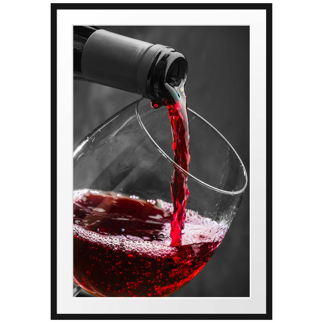 Gerahmtes Poster Köstlicher Rotwein