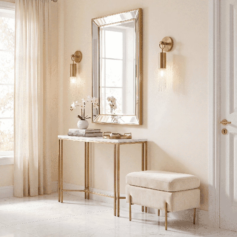 Downend 1-Light Wall Sconce in Warm Brass