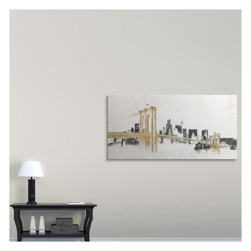 «Skyline Crossing», impression de Kiralynn, Cadre blanc, H 32 po x l 56 po x P 1 po