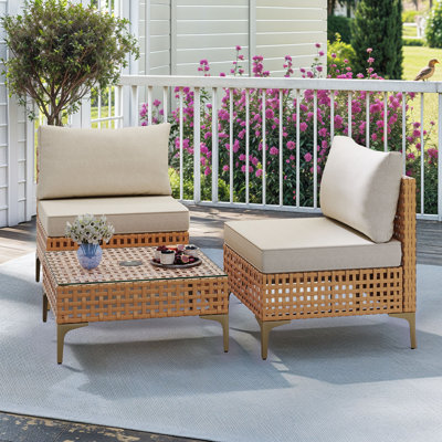  2 - Person Patio Conversation Sets With Solar Lights