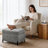 23.6" W Rectangle Upholstered Storage Ottoman-15519178