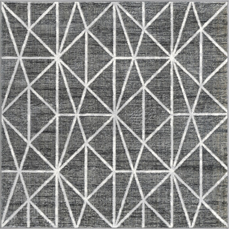 Eshin Abstract Indoor Rug, Square 5'3"