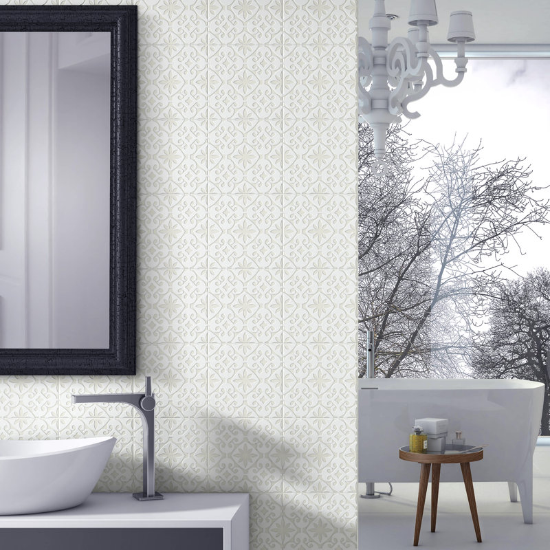 Triplex 8" x 8" Ceramic Patterned Wall Tile