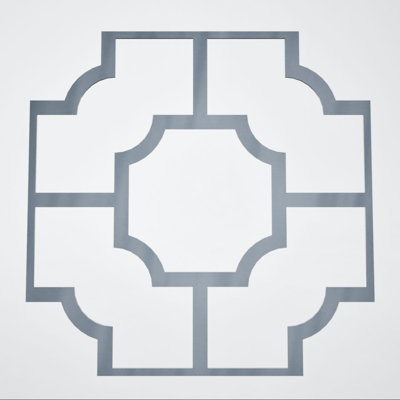 Très grands panneaux de plafond décoratifs en acrylique Bradley l 33 po x H 33 po x T 1/8 po, miroir argenté