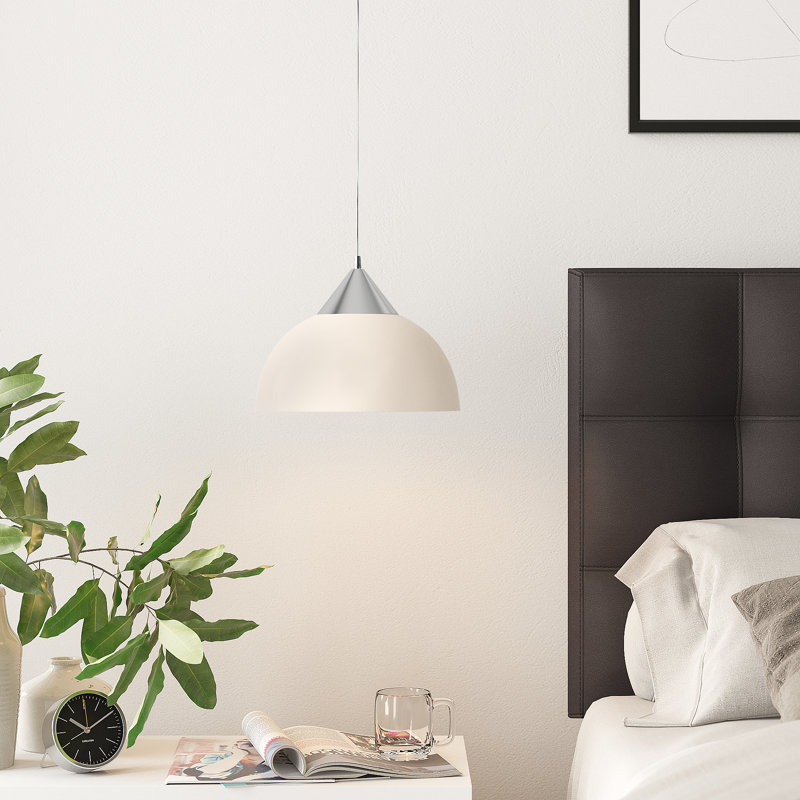 Milosz 1 - Light White Single Pendant, White