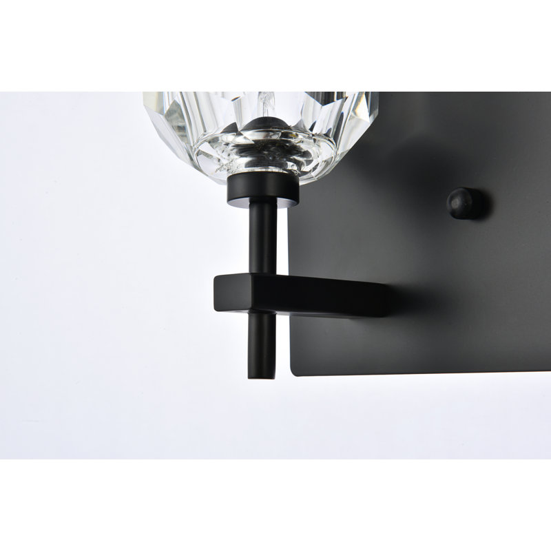 Applique murale en fer Kington, 4, H 6 po x l 25 po x P 6 po, Noir