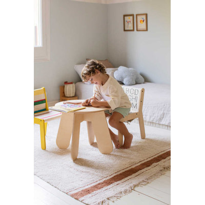 Little Chefs Natural Toffee Hand-Tufted Cotton Rug
