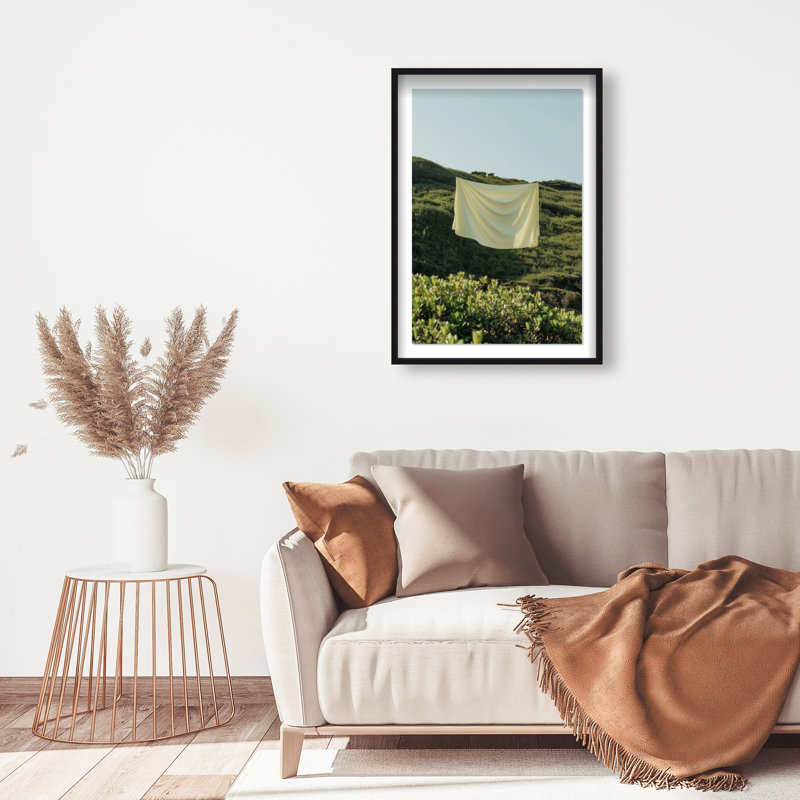 Floating Cotton II Shadowbox Bath & Laundry Print by Oliver Gal, Black Frame, 10 x 15, 55.5"H x 37.5"W, Black Shadowbox