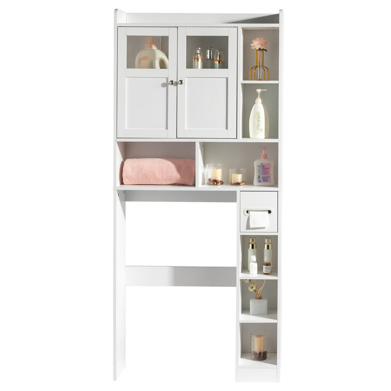 White Toilet Cabinet Rack