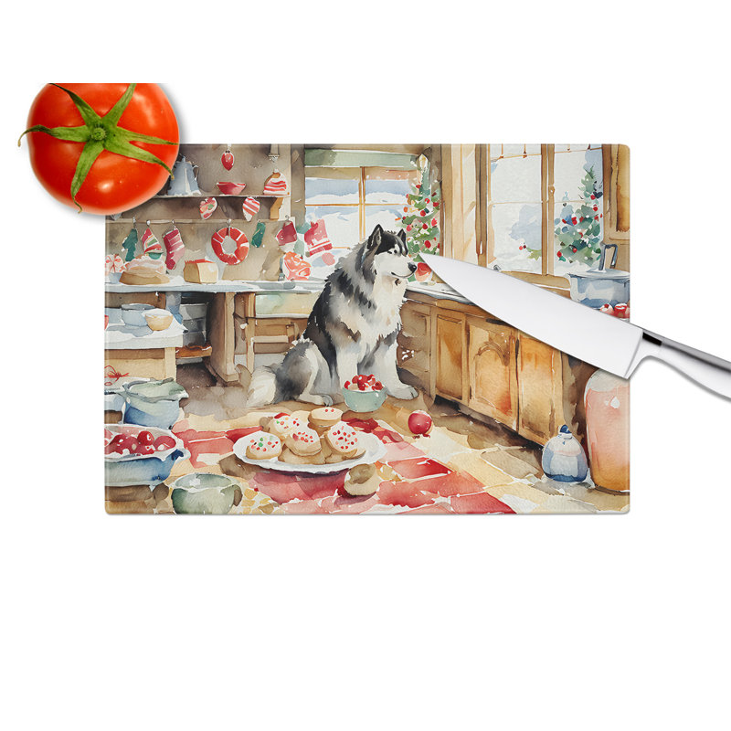 Planche à découper en verre Alaskan Malamute