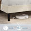 Structure de lit plateforme tapissier avec station de charge USB, tête de lit réglable, support de lattes en bois, aucun sommier nécessaire-1347265217-1347265085