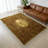 Area Rug Modern  Brown Geometry Soft Hand Carved Contemporary Floor Carpet Fluffy Texture for Indoor Living Dining Room and Bedroom Area-385488160
