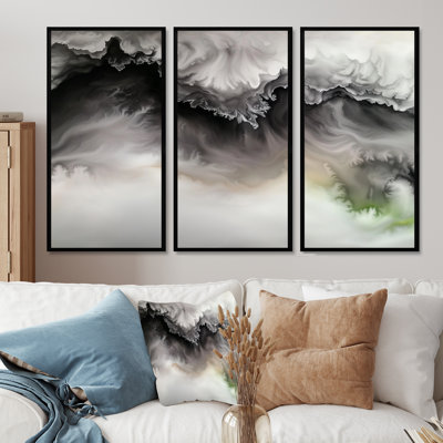 Celestial Marble Shift II - Abstract Marble Wall Art Print Set