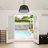 W18" Modern Black Semi-flush Mount Ceiling Light/pendant 2 In 1– Versatile Design With Elegant Gold Accents