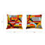 Coussin décoratif brodé carré en plumes de 20 po La Broderie